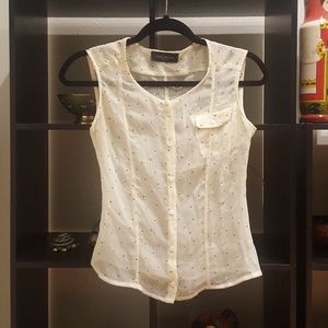 SOLD Piazza Sempione Swiss Dot Blouse